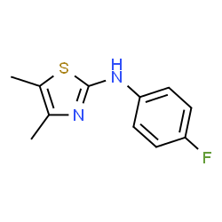 ChemSpider 2D Image | N-(4-fluorophenyl)-4,5-dimethyl-thiazol-2-amine | C11H11FN2S