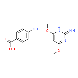 ChemSpider 2D Image | 4-aminobenzoic acid; 4,6-dimethoxy-1H-pyrimidin-2-imine | C13H16N4O4