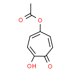 ChemSpider 2D Image | (4-hydroxy-5-oxo-1-cyclohepta-1,3,6-trienyl) acetate | C9H8O4