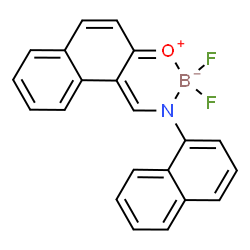 ChemSpider 2D Image | Difluoro{1-[(1-naphthylamino-kappaN)methylene]-2(1H)-naphthalenonato-kappaO}boron | C21H14BF2NO