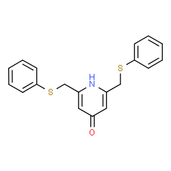 ChemSpider 2D Image | 2,6-Bis[(phenylsulfanyl)methyl]-4(1H)-pyridinone | C19H17NOS2