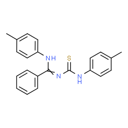 ChemSpider 2D Image | N-(4-Methylphenyl)-N'-[(4-methylphenyl)carbamothioyl]benzenecarboximidamide | C22H21N3S