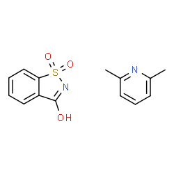 ChemSpider 2D Image | 1,2-Benzothiazol-3(2H)-one 1,1-dioxide - 2,6-dimethylpyridine (1:1) | C14H14N2O3S