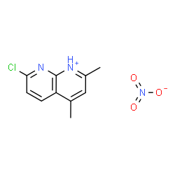 ChemSpider 2D Image | 1,8-Naphthyridine, 7-chloro-2,4-dimethyl-, nitrate (1:1) | C10H10ClN3O3