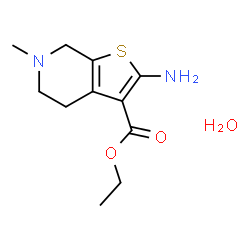 ChemSpider 2D Image | Ethyl 2-amino-6-methyl-4,5,6,7-tetrahydrothieno[2,3-c]pyridine-3-carboxylate hydrate (1:1) | C11H18N2O3S