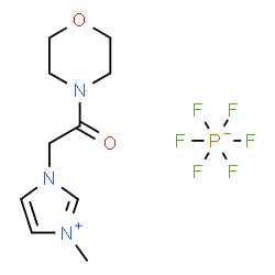 ChemSpider 2D Image | 3-Methyl-1-[2-(4-morpholinyl)-2-oxoethyl]-1H-imidazol-3-ium hexafluorophosphate | C10H16F6N3O2P