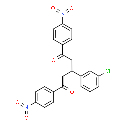 ChemSpider 2D Image | 3-(3-Chlorophenyl)-1,5-bis(4-nitrophenyl)-1,5-pentanedione | C23H17ClN2O6