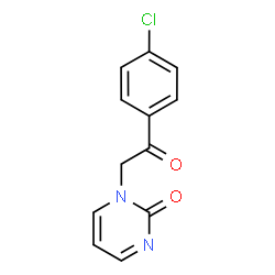 ChemSpider 2D Image | 1-[2-(4-Chlorophenyl)-2-oxoethyl]-2(1H)-pyrimidinone | C12H9ClN2O2