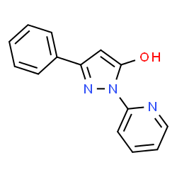 ChemSpider 2D Image | 3-Phenyl-1-(2-pyridinyl)-1H-pyrazol-5-ol | C14H11N3O