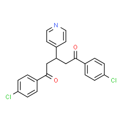ChemSpider 2D Image | 1,5-Bis(4-chlorophenyl)-3-(4-pyridinyl)-1,5-pentanedione | C22H17Cl2NO2