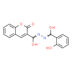 ChemSpider 2D Image | N'-(2-Hydroxybenzoyl)-2-oxo-2H-chromene-3-carbohydrazide | C17H12N2O5