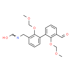 ChemSpider 2D Image | N-{[3'-Formyl-2,2'-bis(methoxymethoxy)-3-biphenylyl]methyl}formamide | C19H21NO6