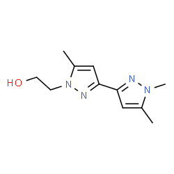 ChemSpider 2D Image | 2-(1',5,5'-Trimethyl-1H,1'H-3,3'-bipyrazol-1-yl)ethanol | C11H16N4O