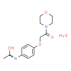 ChemSpider 2D Image | N-{4-[2-(4-Morpholinyl)-2-oxoethoxy]phenyl}acetamide hydrate (1:1) | C14H20N2O5