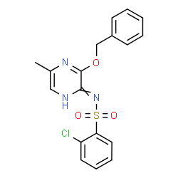 ChemSpider 2D Image | N-[3-(Benzyloxy)-5-methyl-2-pyrazinyl]-2-chlorobenzenesulfonamide | C18H16ClN3O3S