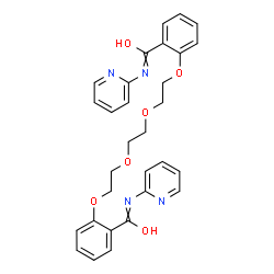 ChemSpider 2D Image | 2,2'-[1,2-Ethanediylbis(oxy-2,1-ethanediyloxy)]bis[N-(2-pyridinyl)benzenecarboximidic acid] | C30H30N4O6