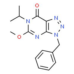 ChemSpider 2D Image | 3-Benzyl-6-isopropyl-5-methoxy-3,6-dihydro-7H-[1,2,3]triazolo[4,5-d]pyrimidin-7-one | C15H17N5O2