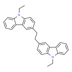 ChemSpider 2D Image | 3,3'-(1,2-Ethanediyl)bis(9-ethyl-9H-carbazole) | C30H28N2