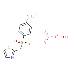 ChemSpider 2D Image | 4-(1,3-Thiazol-2-ylsulfamoyl)anilinium nitrate hydrate (1:1:1) | C9H12N4O6S2
