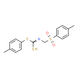 ChemSpider 2D Image | 4-Methylphenyl {[(4-methylphenyl)sulfonyl]methyl}carbamodithioate | C16H17NO2S3