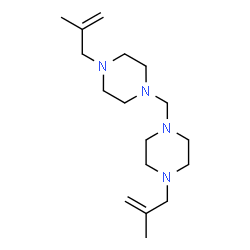 ChemSpider 2D Image | 1,1'-Methylenebis[4-(2-methyl-2-propen-1-yl)piperazine] | C17H32N4