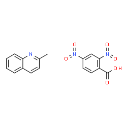 ChemSpider 2D Image | 2,4-Dinitrobenzoic acid - 2-methylquinoline (1:1) | C17H13N3O6