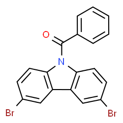 ChemSpider 2D Image | 9-Benzoyl-3,6-dibromo-9H-carbazole | C19H11Br2NO