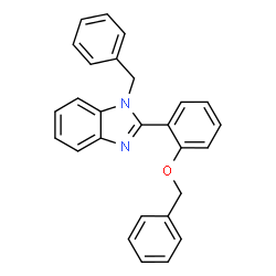ChemSpider 2D Image | 1-Benzyl-2-[2-(benzyloxy)phenyl]-1H-benzimidazole | C27H22N2O