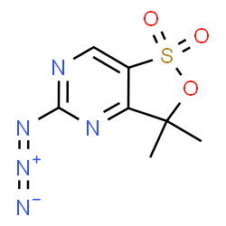 ChemSpider 2D Image | 5-azido-3,3-dimethyl-oxathiolo[4,3-d]pyrimidine 1,1-dioxide | C7H7N5O3S