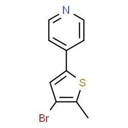 ChemSpider 2D Image | 4-(4-bromo-5-methyl-2-thienyl)pyridine | C10H8BrNS