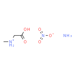 ChemSpider 2D Image | ammonia; carboxymethyl-methyl-ammonium; nitrate | C3H11N3O5