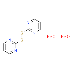 ChemSpider 2D Image | 2,2'-Disulfanediyldipyrimidine dihydrate | C8H10N4O2S2