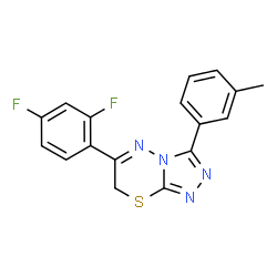 ChemSpider 2D Image | 6-(2,4-Difluorophenyl)-3-(3-methylphenyl)-7H-[1,2,4]triazolo[3,4-b][1,3,4]thiadiazine | C17H12F2N4S