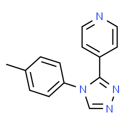 ChemSpider 2D Image | 4-[4-(4-Methylphenyl)-4H-1,2,4-triazol-3-yl]pyridine | C14H12N4