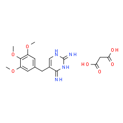 ChemSpider 2D Image | Malonic acid - 5-(3,4,5-trimethoxybenzyl)-2,4-pyrimidinediamine (1:1) | C17H22N4O7