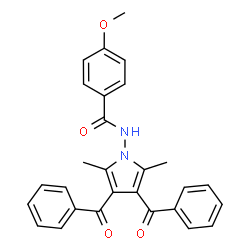 ChemSpider 2D Image | N-(3,4-Dibenzoyl-2,5-dimethyl-1H-pyrrol-1-yl)-4-methoxybenzamide | C28H24N2O4