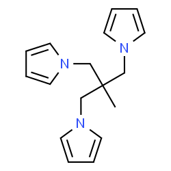 ChemSpider 2D Image | 1-[2-Methyl-3-(1H-pyrrol-1-yl)-2-(1H-pyrrol-1-ylmethyl)propyl]-1H-pyrrole | C17H21N3