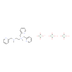 ChemSpider 2D Image | N-Methyl-2-[methyl(2-pyridinylmethyl)amino]-N,N-bis(2-pyridinylmethyl)ethanaminium perchlorate - perchloric acid (1:1:2) | C22H30Cl3N5O12