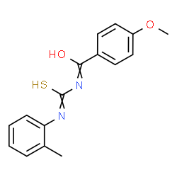 ChemSpider 2D Image | 4-Methoxy-N-[(2-methylphenyl)carbamothioyl]benzamide | C16H16N2O2S