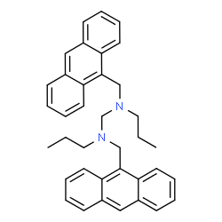 ChemSpider 2D Image | N,N'-Bis(9-anthrylmethyl)-N,N'-dipropylmethanediamine | C37H38N2