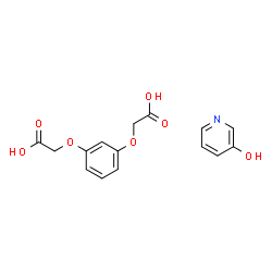 ChemSpider 2D Image | 2,2'-[1,3-Phenylenebis(oxy)]diacetic acid - 3-pyridinol (1:1) | C15H15NO7