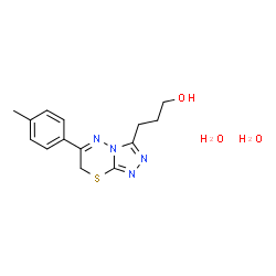 ChemSpider 2D Image | 3-[6-(4-Methylphenyl)-7H-[1,2,4]triazolo[3,4-b][1,3,4]thiadiazin-3-yl]-1-propanol dihydrate | C14H20N4O3S