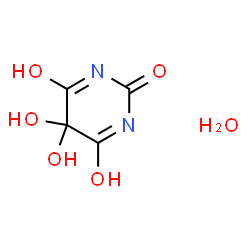ChemSpider 2D Image | 5,5-Dihydroxy-2,4,6(1H,3H,5H)-pyrimidinetrione hydrate (1:1) | C4H6N2O6