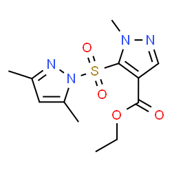 ChemSpider 2D Image | Ethyl 5-[(3,5-dimethyl-1H-pyrazol-1-yl)sulfonyl]-1-methyl-1H-pyrazole-4-carboxylate | C12H16N4O4S