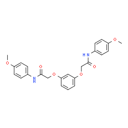 ChemSpider 2D Image | 2,2'-[1,3-Phenylenebis(oxy)]bis[N-(4-methoxyphenyl)acetamide] | C24H24N2O6