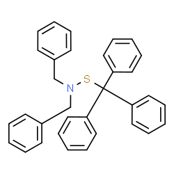ChemSpider 2D Image | N-Benzyl-1-phenyl-N-(tritylsulfanyl)methanamine | C33H29NS