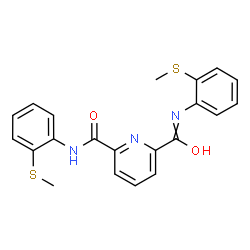ChemSpider 2D Image | N,N'-Bis[2-(methylsulfanyl)phenyl]-2,6-pyridinedicarboxamide | C21H19N3O2S2
