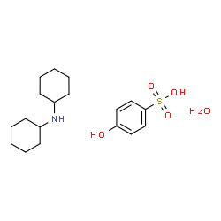ChemSpider 2D Image | 4-Hydroxybenzenesulfonic acid - N-cyclohexylcyclohexanamine hydrate (1:1:1) | C18H31NO5S