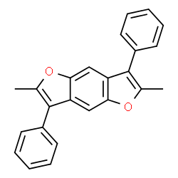 ChemSpider 2D Image | 2,6-Dimethyl-3,7-diphenylfuro[2,3-f][1]benzofuran | C24H18O2