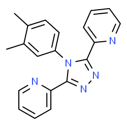 ChemSpider 2D Image | 2,2'-[4-(3,4-Dimethylphenyl)-4H-1,2,4-triazole-3,5-diyl]dipyridine | C20H17N5